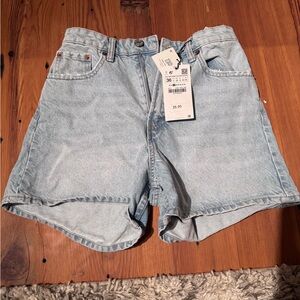 Zara Light Blue Jean Shorts